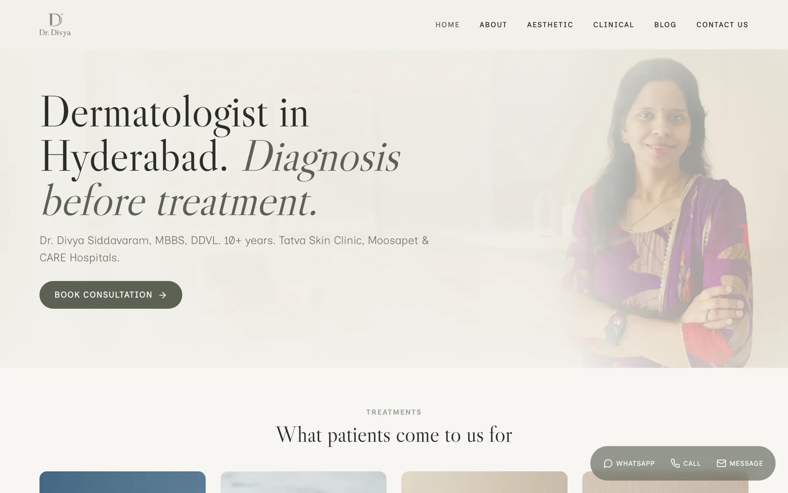 Dr. Divya Siddavaram website
